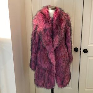 Beautiful blue Fox sweater coat size 36